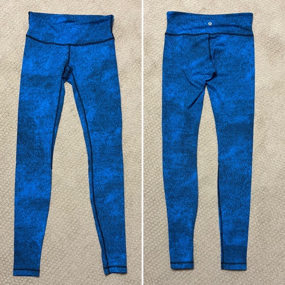 lululemon athletica Pants - Lululemon Turquoise/Black Leggings